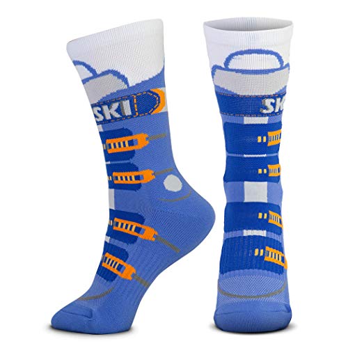 ChalkTalkSPORTS Everyday Casual Ski Crew Socks - Multiple Designs & Colors - Youth & Adult - Skiing Mid-Calf Socks