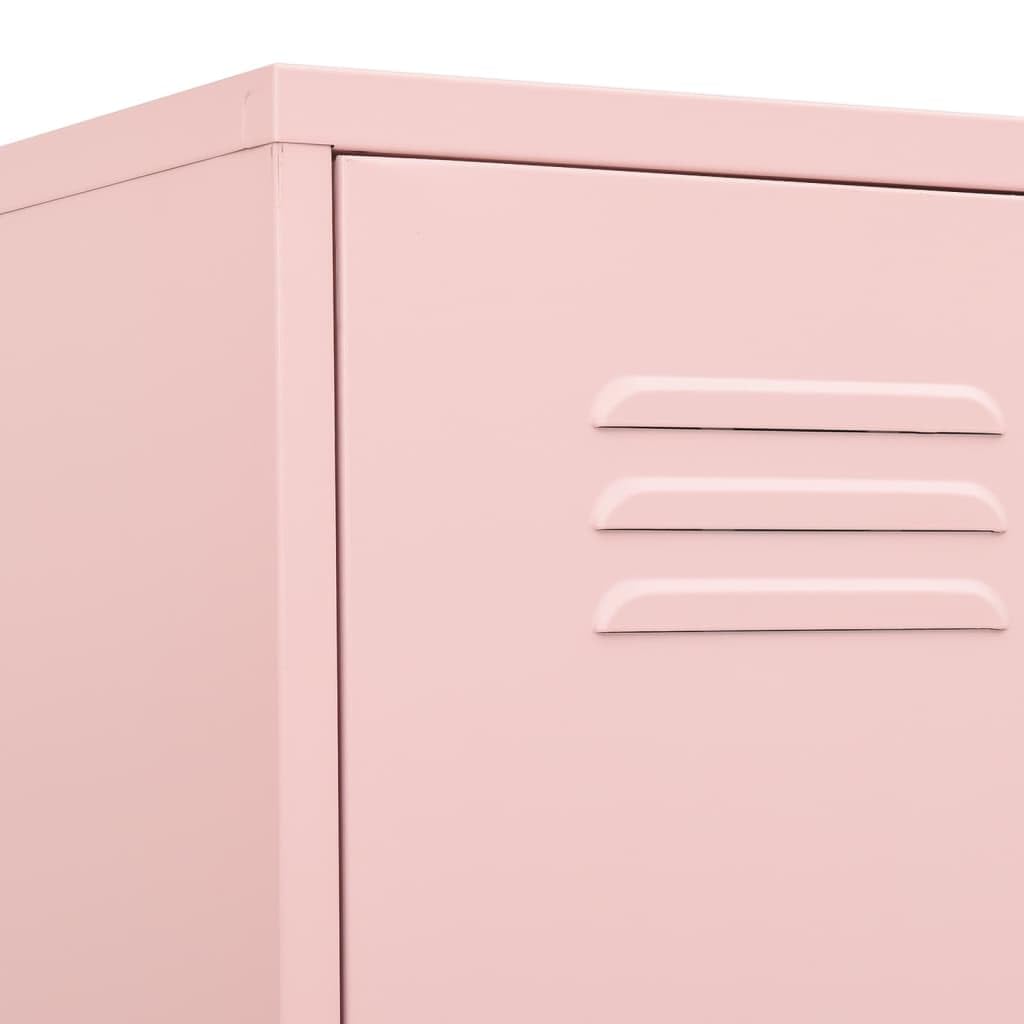 vidaXL Armadio Rosa 35x46x180 cm in Acciaio