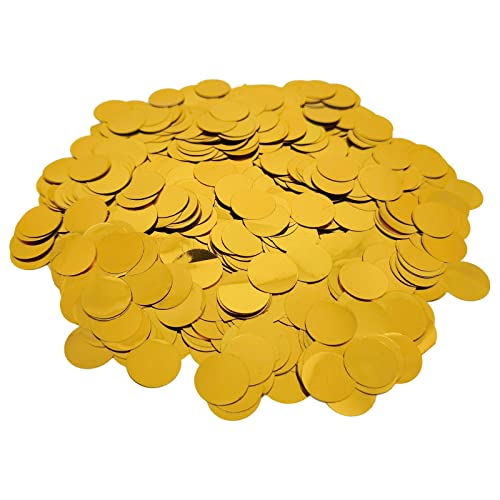 Image of Gold Foil Confetti, Round Dots Foil Glitter Table Confetti, Sparkling for Birthday Wedding Party Decoration (1.5 cm, 1.76 OZ)