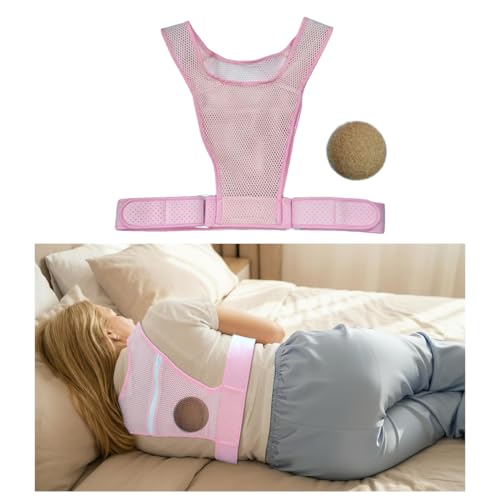 Sleep Position Trainer for Sleeping On Your Side | Side Sleep Trainer | Snore Stopper |Adjustable Lightweight Comfortable Effective in Reducing Supine Sleep Time (Pink)