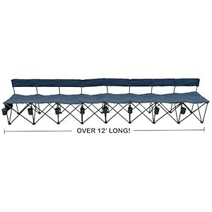 Goteampro8seatportablefoldingteambenchwcupholdersandcarrycasenavyblue Urban Country Home Decor Goteam pro 8 seat portable folding team bench wcupholders and carry case navy blue urban country home decor