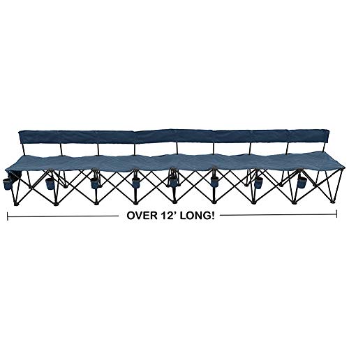 Goteampro8seatportablefoldingteambenchwcupholdersandcarrycasenavyblue Urban Country Home Decor Goteam pro 8 seat portable folding team bench wcupholders and carry case navy blue urban country home decor