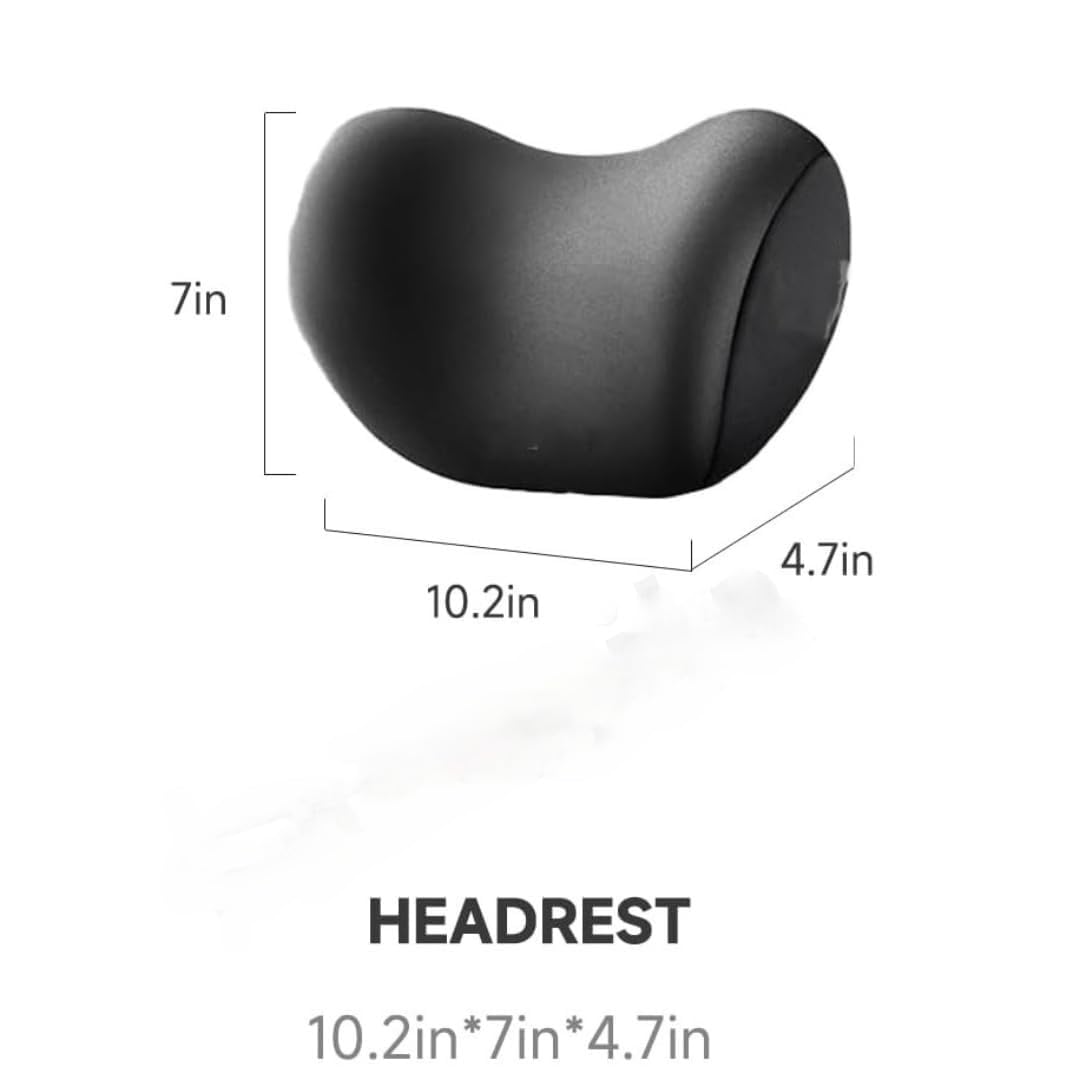 CloudBliss Car Neck Pain Relief Pillow β Memory Foam Car Seat Headrest Cushion for Neck & Cervical Support, Relieves Neck Pain, Suitable for Car and Office Use, Pack of 1, Multicolor (Black - 2) 1