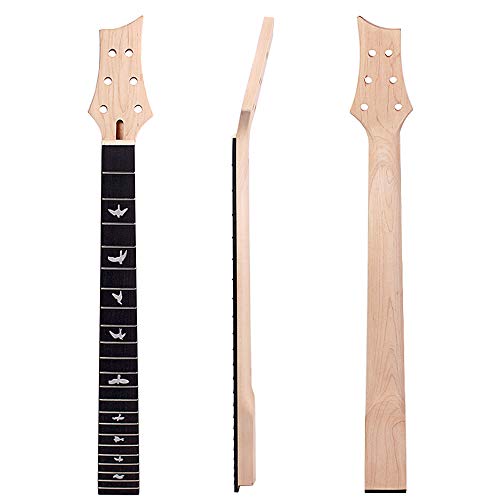 New 1Pcs Guitar Neck Solid Wood Maple 22 Fret 24.75 Inch Truss Rod For Electric Guitar,Black Color #TOP6