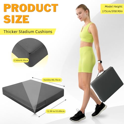 Image of FASTMOMENT Airplane Seat Cushion Portable Travel Cushion for Comfort Foldable Stadium Pad with Breathable Fabric Seat Pad Perfect for Long Flights, Office, Bleacher, Camping