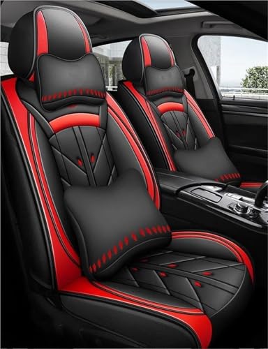 Housses de siège Bmw Série 3 E46 E90 F30 G20 finition premium noire et rouge universelle