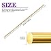 Swpeet 2Pcs 1/4 Inch in Diameter 14 inch in Length Brass Solid Round Rod Lathe Bar Stock Kit, Perfect for Various Shaft, Miniature Axle, Model Plane, Model Ship, Model Cars