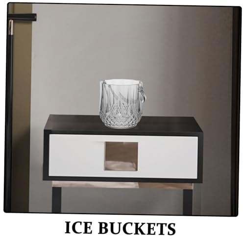 Cubo pequeño para hielo de plástico transparente y portátil para bares y discotecas 3