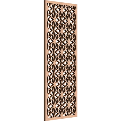 Image of Lake Decorative Pierced Fretwork Wood Wall Panels, 9 3 /8 inchW x 24 3 /8 inchH x 3 /8 inchT, Alder