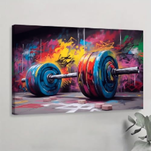 Affiche de motivation sportive avec graffitis décoration murale pour salle de musculation maison