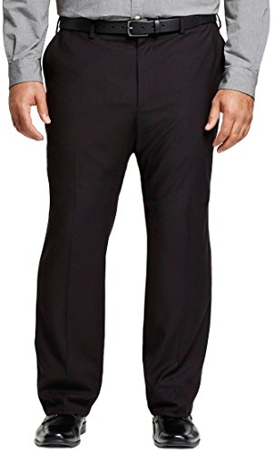 Merona Men's Big and Tall Classic Fit Suit Pant (Ebony, 46W x 30L)