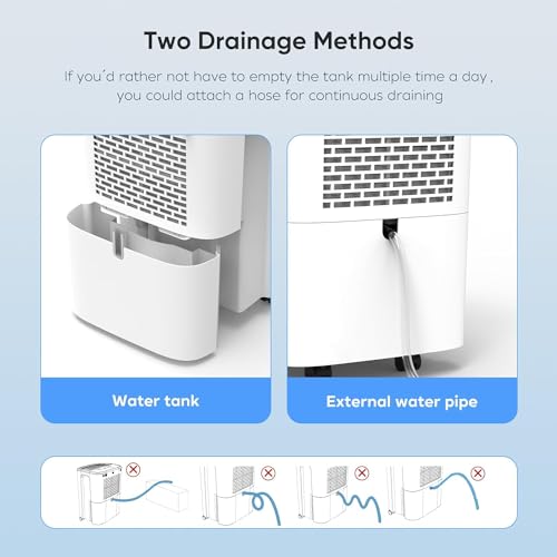 Image of HINISO 10L Smart Compressor Dehumidifier for Home & Basement up to 2000 Sq.ft with WiFi Remote App Control, Auto Defrost, Overflow Protection, Timer & 2.5L Tank