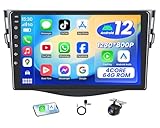 4Core+64G ROM Car Stereo Toyota RAV4 2007-2012 Radio: Wirelessly Carplay Android Auto for RAV4 Radio Upgrade with 9 Inch 1280x800 IPS Touchscreen Bluetooth GPS FM Backup Camera