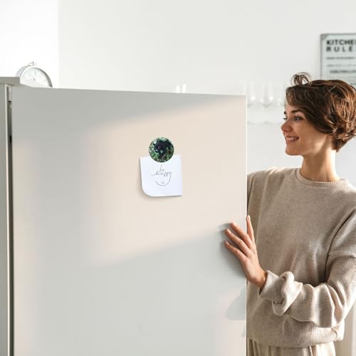 Imán decorativo redondo para refrigerador de cristal vitrificado miniatura 6