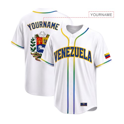 Custom Camiseta de Béisbol Venezuela, Nombre y Número Personalizados, Conjunto Familiar a Juego miniatura 5