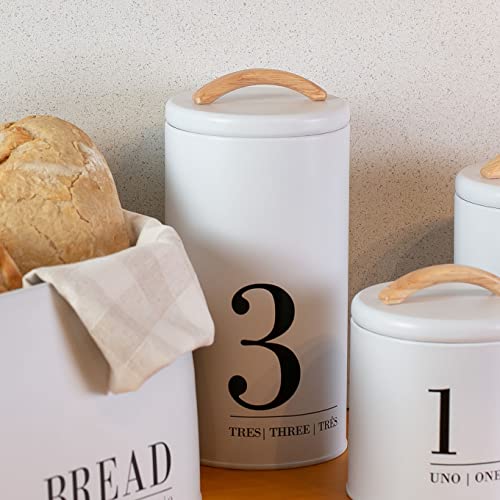 Porta Pão de Metal Metalla Branco 33X23X18CM