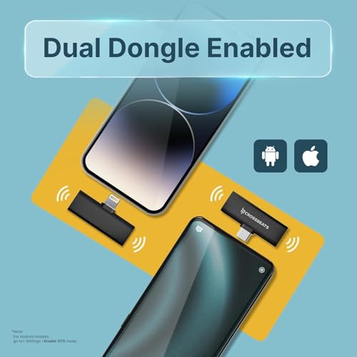 Image of CrossBeats Clip M01 Wireless Mic for YouTube | 2.4GHz Collar Microphone | 40H Battery, Noise Cancellation | Vlogging, Reels & Video Recording | iPhone, Android Type-C | Content Creators | Lapel Mic