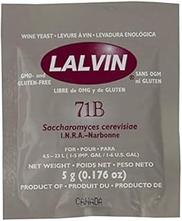 Lalvin 71B-1122 Nouveau Style Wine Yeast 5g Sachet Homebrew Wine Making 4.5L-23L