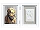 Pearhead Pet Pawprints Desk Picture Frame and Imprint Kit, No Mess Pet Paw Print Frame, Keepsake Memorial Dog and Cat Frame, Clay Pawprint, White