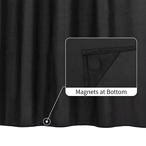 Image of ALYVIA SPRING Stall Waterproof Fabric Shower Curtain or Liner Black, 36x72