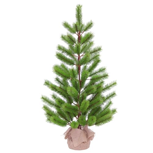 Puleo International 3 ft. Artificial Christmas Tree in Burlap Sac