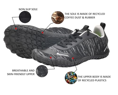 Image of Impakto Barefoot Rooted Comfortable Big Toe Box Gym, Cross Training, Running,Walking Shoes for Men