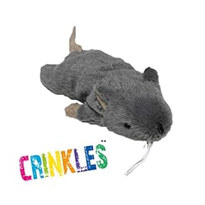 Maus Katzenspielzeug Selbstbeschäftigung aus Knisterpapier und Katzenminze| Interaktives Katzenspielzeug unterstützt die Physische und Mentale Entwicklung der Katze|x1 Katzen Zubehör| 20cm groß