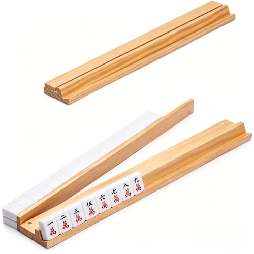 4 piezas rack de madera para Mahjong 17.7 pulgadas