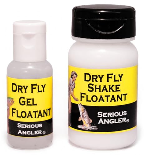Dry Fly Gel Floatant and Shake Powder Floatant Combo Pack. These Premium Products Can be Used Separately, or in Combination Using the Gel as a Primer for the Shake Powder Made in the USA.