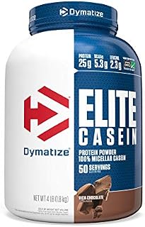 Dymatize Elite Casein Protein Powder, Slow Absorbing with Muscle Building Amino Acids, 100%