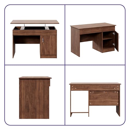 Image of Wakefit Study Table | 1 Yr Warranty | Study Table with Book Shelf, Computer Table for Home Pc, Office Table for Home, Free Installation from Brand, Modern Wobble-Free & Durable Design (Parallax- CW)
