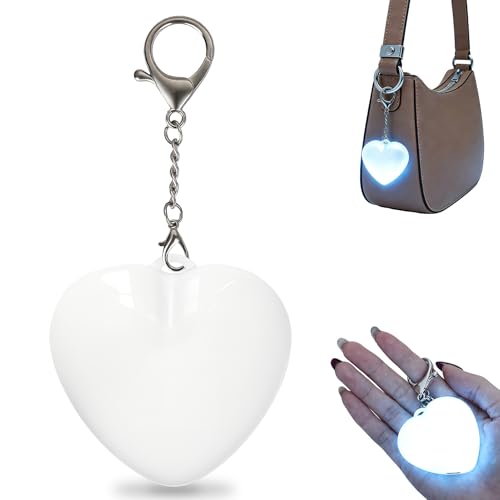 Swiftctrl Taschenlicht und Taschenlampe mit wiederaufladbarem Sensor tragbare LED-Taschenlampe und leuchtender Anhänger Geschenk für Freundin Schwester und Mutter (1*Herz)