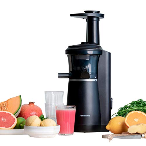 Slow Juicer MJ-L501KXE Entsafter (Entsafter für Obst und Gemüse, Saftpresse, Edelstahl und Kunststoff, Entsafter elektrisch, 150 W, schwarz)