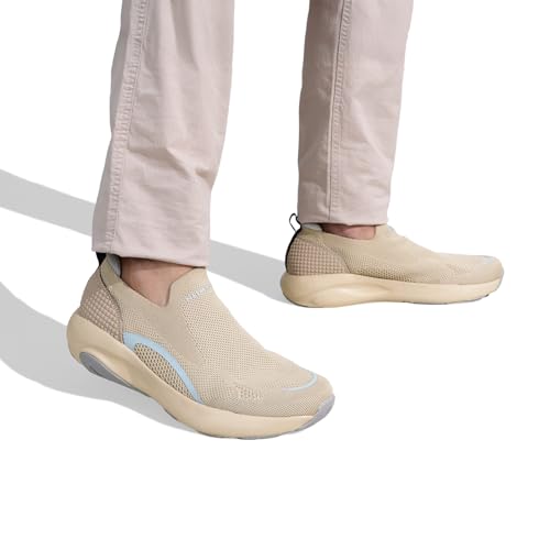 Image of Neeman's Begin Walk Ease Unisex Slip-On Shoes | Lightweight Breathable Knit Sneakers with Cushioned EVA Sole with Natural Rubber | Comfortable Walking, Travel & Everyday Casual Footwear