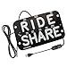 YSY Juren LED Car Window Accessory Sign RIDESHARE for Ride Share Drivers Taxi Light (White)