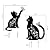 LHEARTMIC Cat Metal Decorative Garden Stakes Cat Gifts for Women Men Gardening Lover Black Silhouette Statues Garden Decor for Outside, Yard Art,Outdoor, Lawn, Patio, Backyard,Walkway Decorations