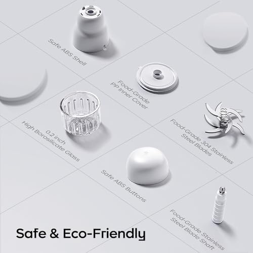 Bc Babycare Baby Food Maker-Glass Baby Puree blender for Fruit, Vegatable & Meat,Mini Food Processor for Potatoes, Grapes & Strawberries,White,10oz - Image 6