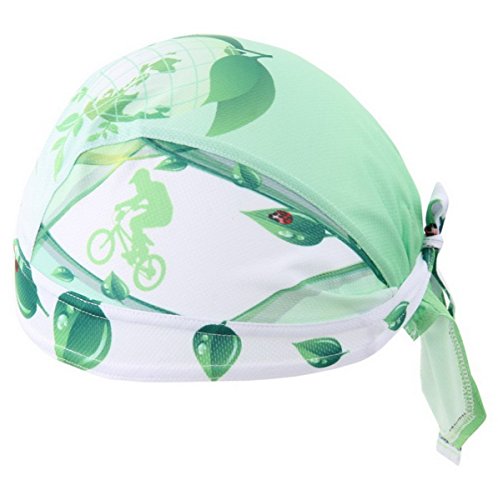 Para hombre transpirable suave al aire libre senderismo ciclismo deporte Cap pañuelo en la cabeza pirata Bandana diadema con sombrero verde