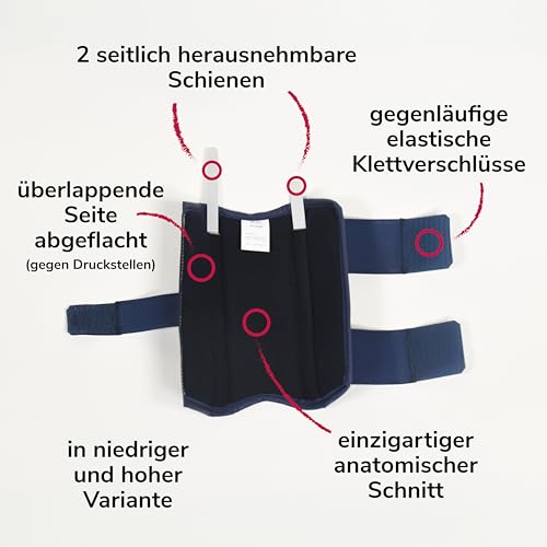 HERZENSTIER Karpalgelenkbandage Schaumstoff hoch Gr. L für Hunde & Katzen mit Schienen zur Stabilisierung bei Durchtrittigkeit & Hilfe bei akuten Verletzungen am Karpalgelenk