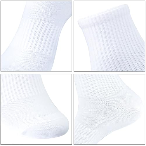 Image of Womens Anti Odor Breathable Moisture Wicking Sports Cotton Low Cut /Quarter Crew Socks for Athletes Foot