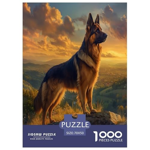 Puzzle de pastor alemán de 1000 piezas, un desafío imposible y artístico para adultos