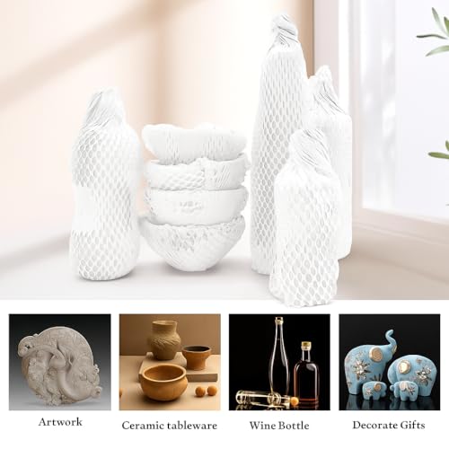 Image of Honeycomb Paper Wrap for Packing | Shock-Absorbent Expandable Kraft Cushion Paper for Gifts, Moving & Shipping Protection (white, 50 Meter x 15 inch Roll)