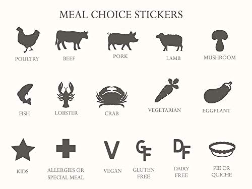 Wedding Meal Choice Stickers, Place Card Stickers, Menu Stickers, 100 Count