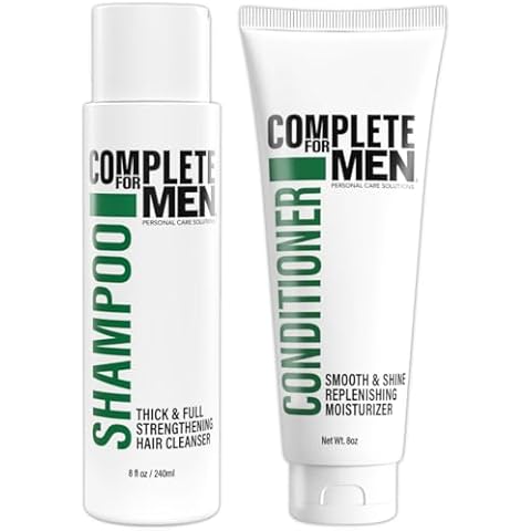 COMPLETE FOR MEN Shampoo and Condtioner Promote Strength, Smooth and Shine Hair, Stonger, Fuller, Healthier Hair Cover