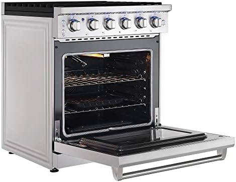 Empava 30 in. Professional Pro-Style Slide-in Single Oven Gas Range with 5 Sealed Ultra High-Low Burners Heavy Duty Grates EMPV-30GR10, 30 Inch