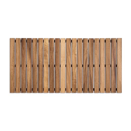 Tarima/Alfombra Flexible para Ducha y baño, en Madera de Teca (50 x 100 cm)