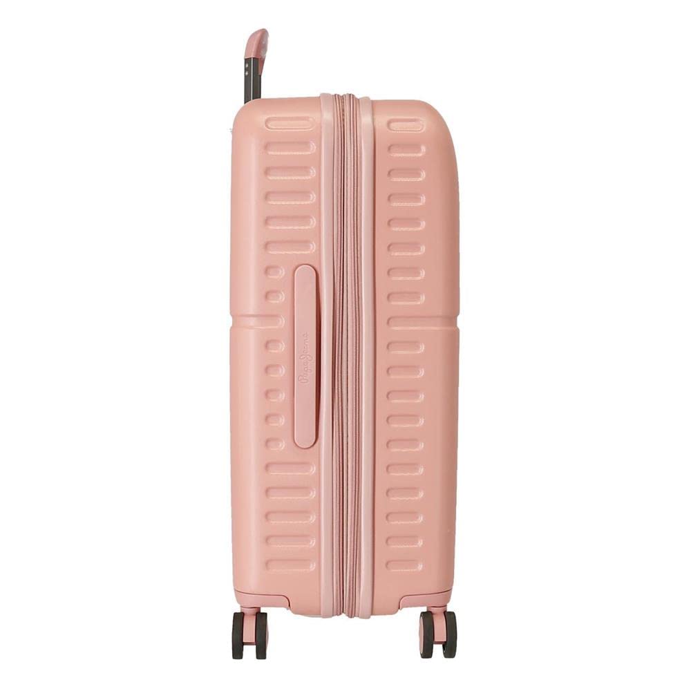 Pepe Jeans Carina Juego de maletas Rígida, Rosa, 4 Ruedas dobles