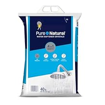 Water Softener Crystals, Pure Natural Salt, 40 lbs, All-Purpose Water Softening System Compatible