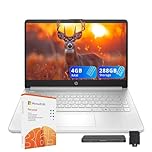 HP Stream 14" HD Laptops for Student & Business, Intel Processor N150, 4GB RAM, 288GB Storage (128GB UFS+160GB Docking Station Set), Copilot AI, 1-Year Office 365, 720p Camera, Win 11, Silver