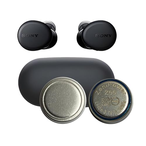 ERYNK Z55 Lot de 2 batteries de rechange compatibles avec casque Sony WF-1000XM3 SP600 700 900 Jabra Rox Bando H5 E6 Galaxy - Batterie de rechange sans fil...